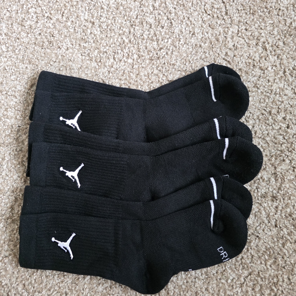 Jordan Men's Black Athletic Crew Socks